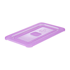 Met Lux Purple Allergen-Free Polypropylene Lid - Fits 1/3 Size Food Pan - 10 count box
