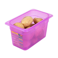 Met Lux Purple Allergen-Free Polypropylene 1/4 Size Food Pan - 6