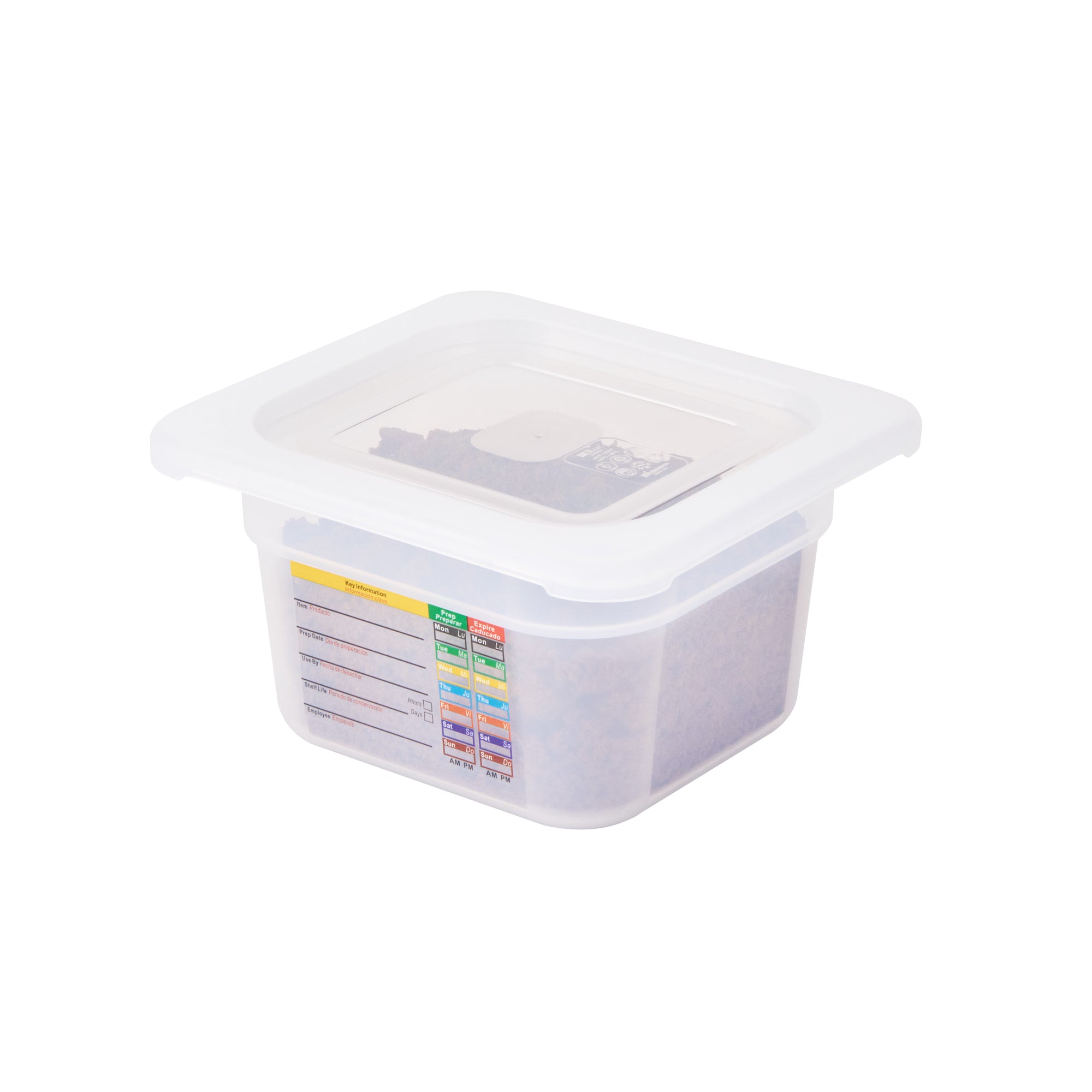 Met Lux Square Clear Polypropylene Lid - Fits 1/6 Size Food Pan - 7" x 6 1/2" - 10 count box