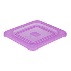 Met Lux Purple Allergen-Free Polypropylene Lid - Fits 1/6 Size Food Pan - 10 count box