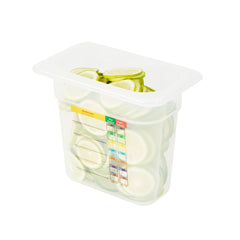 Met Lux Rectangle White Polypropylene 1/9 Size Food Pan - 6