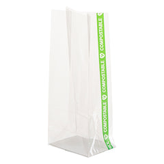 Basic Nature Clear Plastic Gusset Bag - Compostable, Paper Insert, Heat Sealable - 2