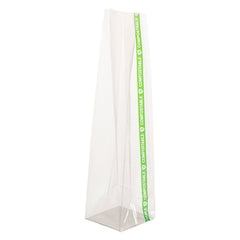 Basic Nature Clear Plastic Gusset Bag - Compostable, Paper Insert, Heat Sealable - 2