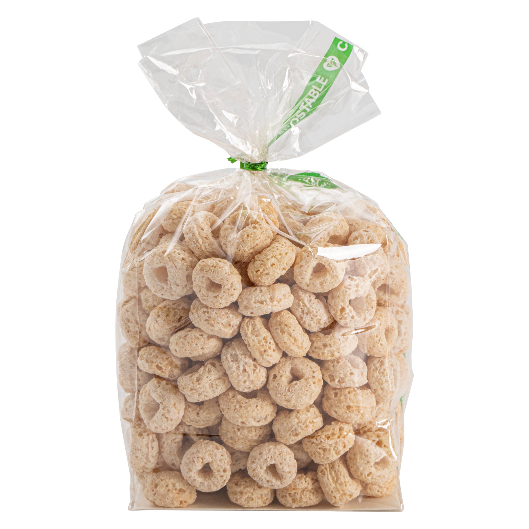 Basic Nature Clear Plastic Gusset Bag - Compostable, Paper Insert, Heat Sealable - 3" x 2" x 6 1/2" - 100 count box