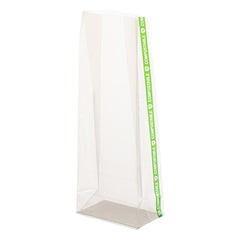 Basic Nature Clear Plastic Gusset Bag - Compostable, Paper Insert, Heat Sealable - 3