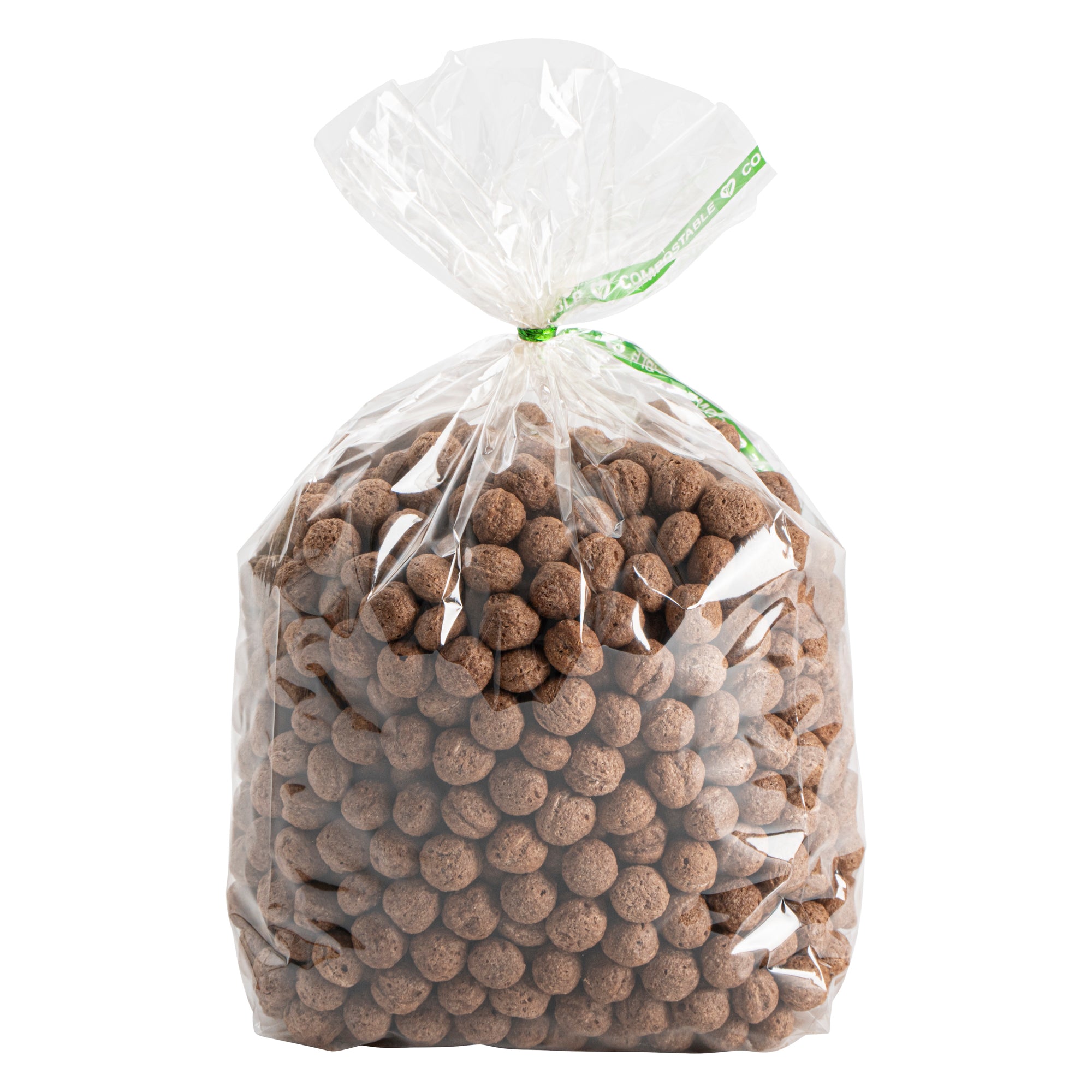 Basic Nature Clear Plastic Gusset Bag - Compostable, High Clarity, Heat Sealable - 5" x 3" x 12" - 100 count box