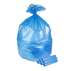 Clean Tek Professional 40 - 45 Gal Blue Plastic Recycling Trash Liner - Linear Low Density, 1.2 mil - 40