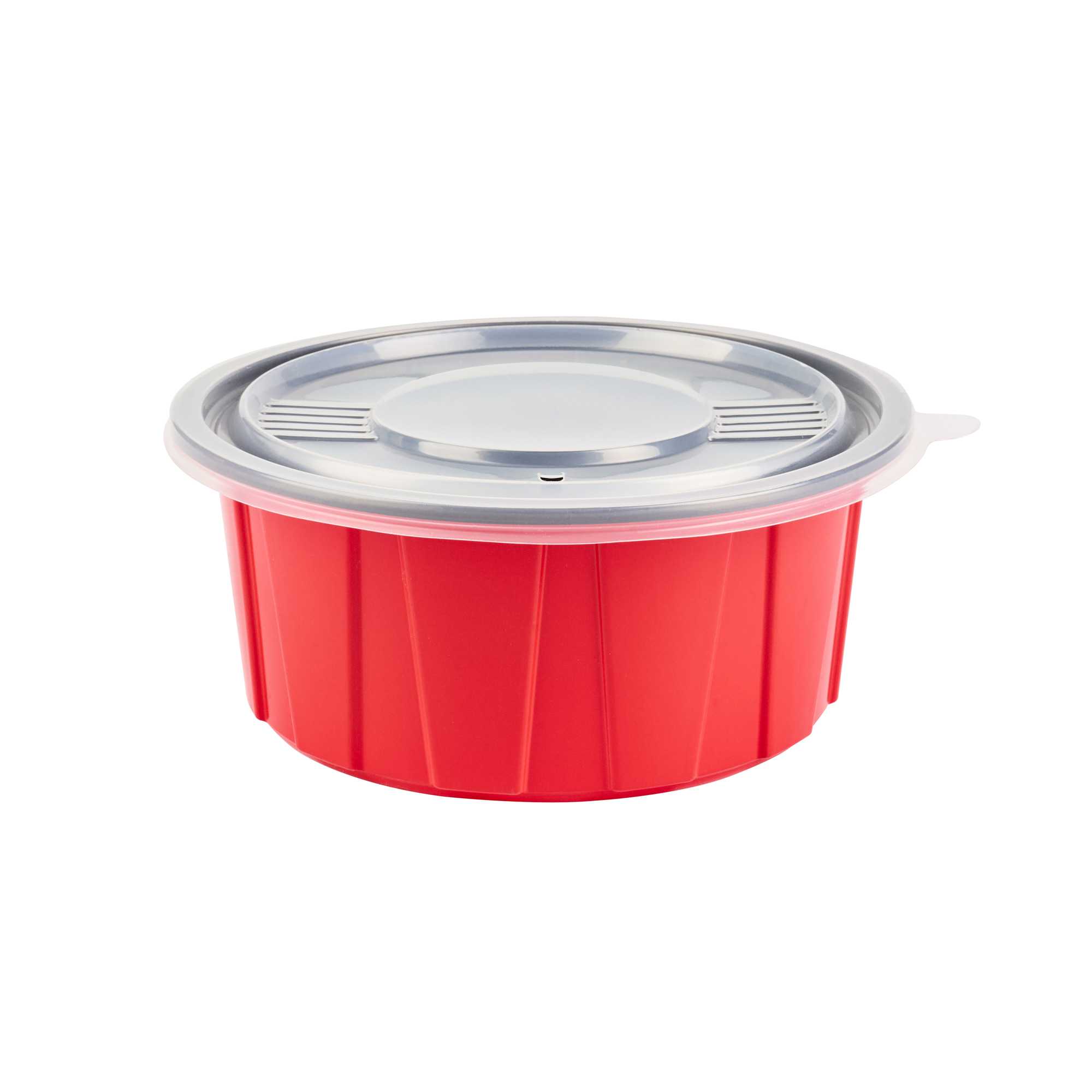 Bento Tek Round Clear Plastic Lid - Fits 42 and 58 oz To Go Box - 7 1/4" x 7 1/4" - 200 count box