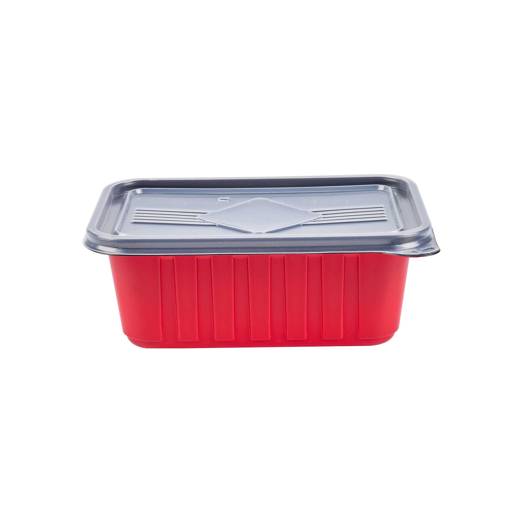 Bento Tek Rectangle Clear Plastic Lid - Fits 16, 22, 30 oz To Go Box - 7 1/4" x 4 3/4" - 200 count box