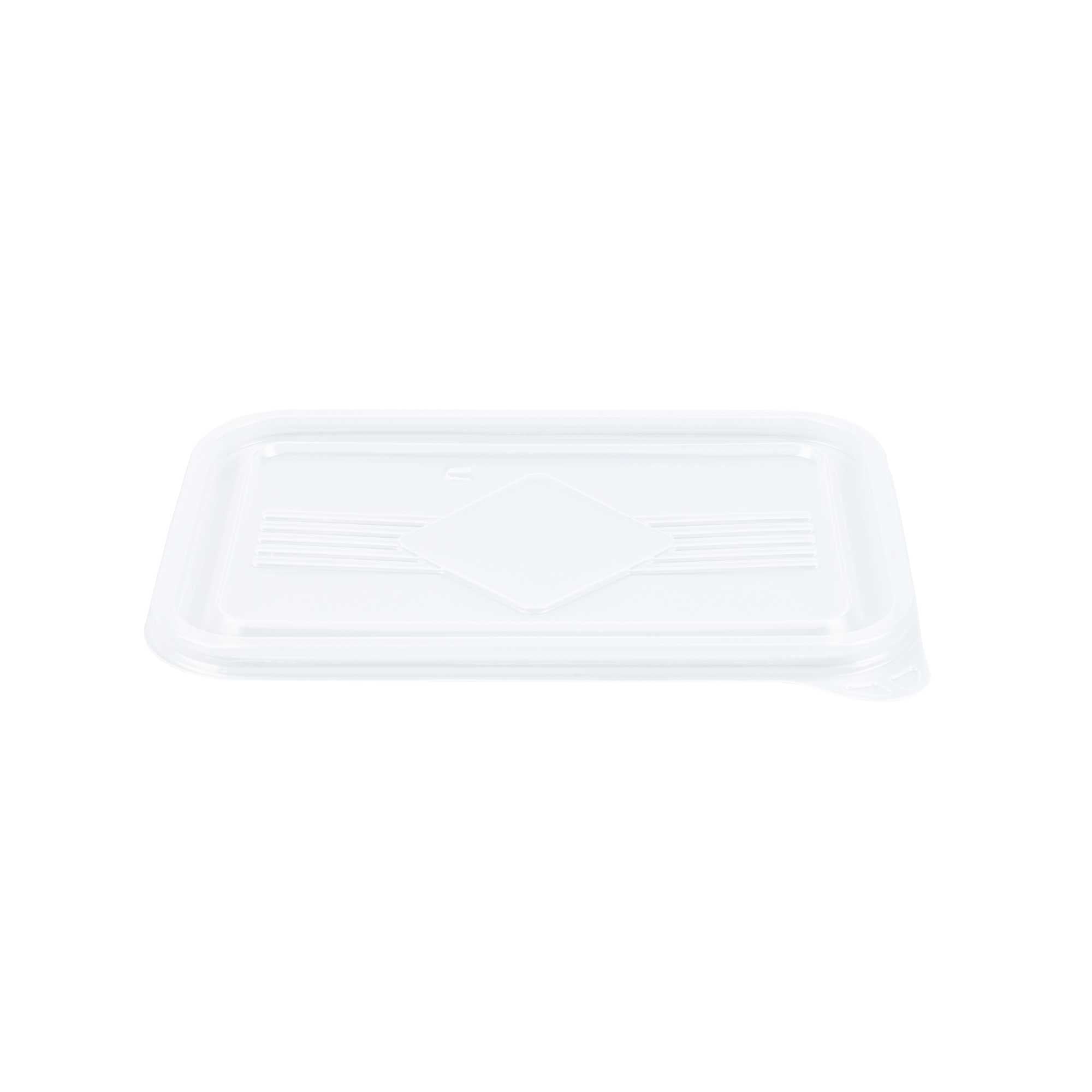 Bento Tek Rectangle Clear Plastic Lid - Fits 16, 22, 30 oz To Go Box - 7 1/4" x 4 3/4" - 50 count box