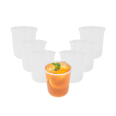 Bev Tek 13 oz U-Shape Frosted Plastic Hot / Cold Drinking Cup - 25 count box
