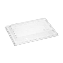 Taipei Rectangle Clear Plastic Lid - Fits 25 oz Bento Box - 10 count box