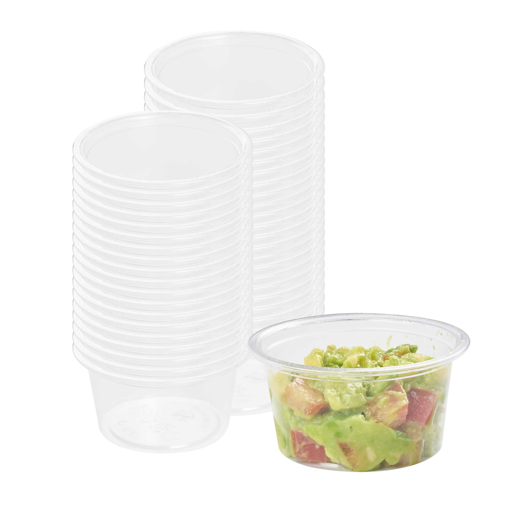 Basic Nature 2 oz Clear PLA Plastic Portion Cup - Compostable - 100 count box