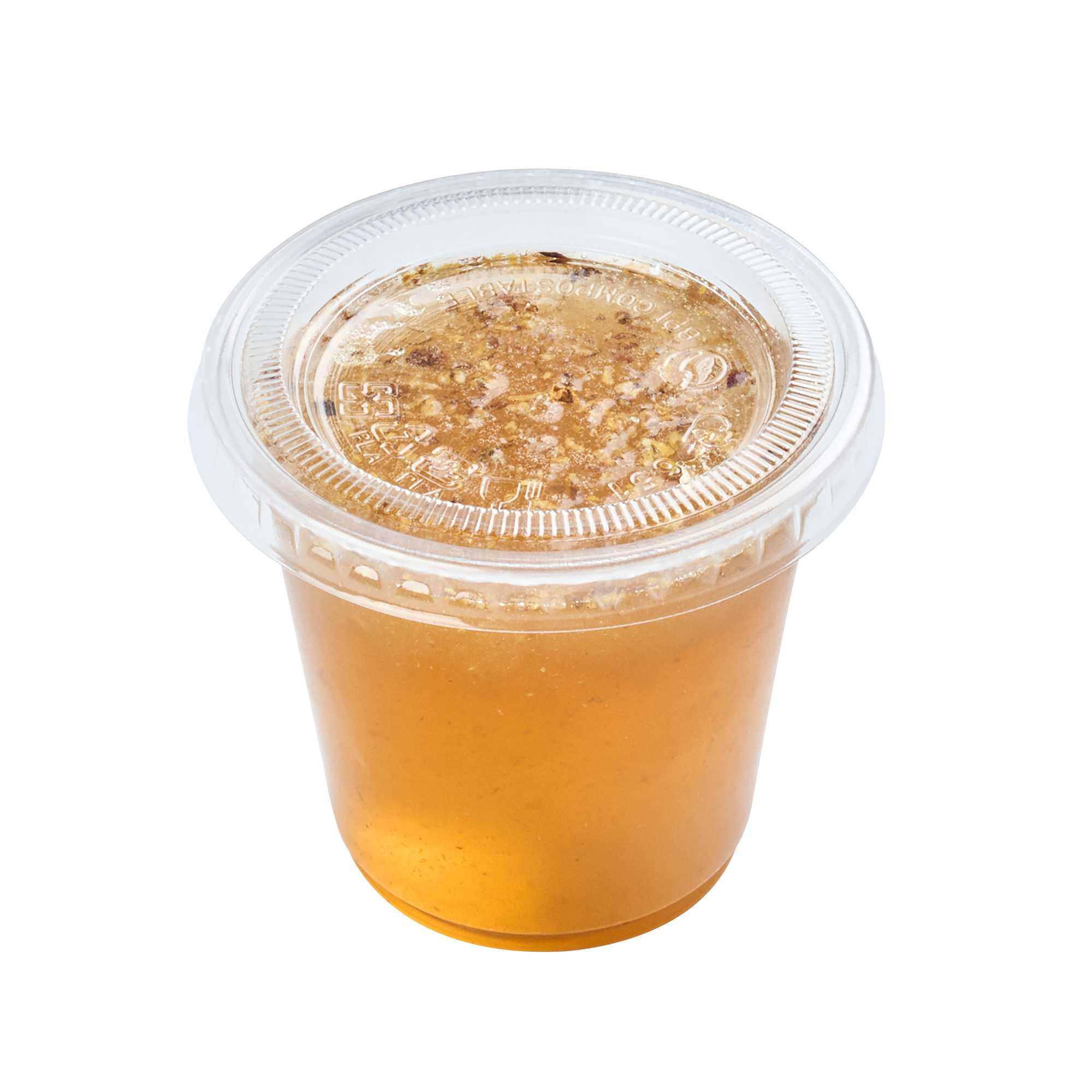 Basic Nature Clear PLA Plastic Lid - Fits 2 / 3 oz Portion Cup, Compostable - 100 count box