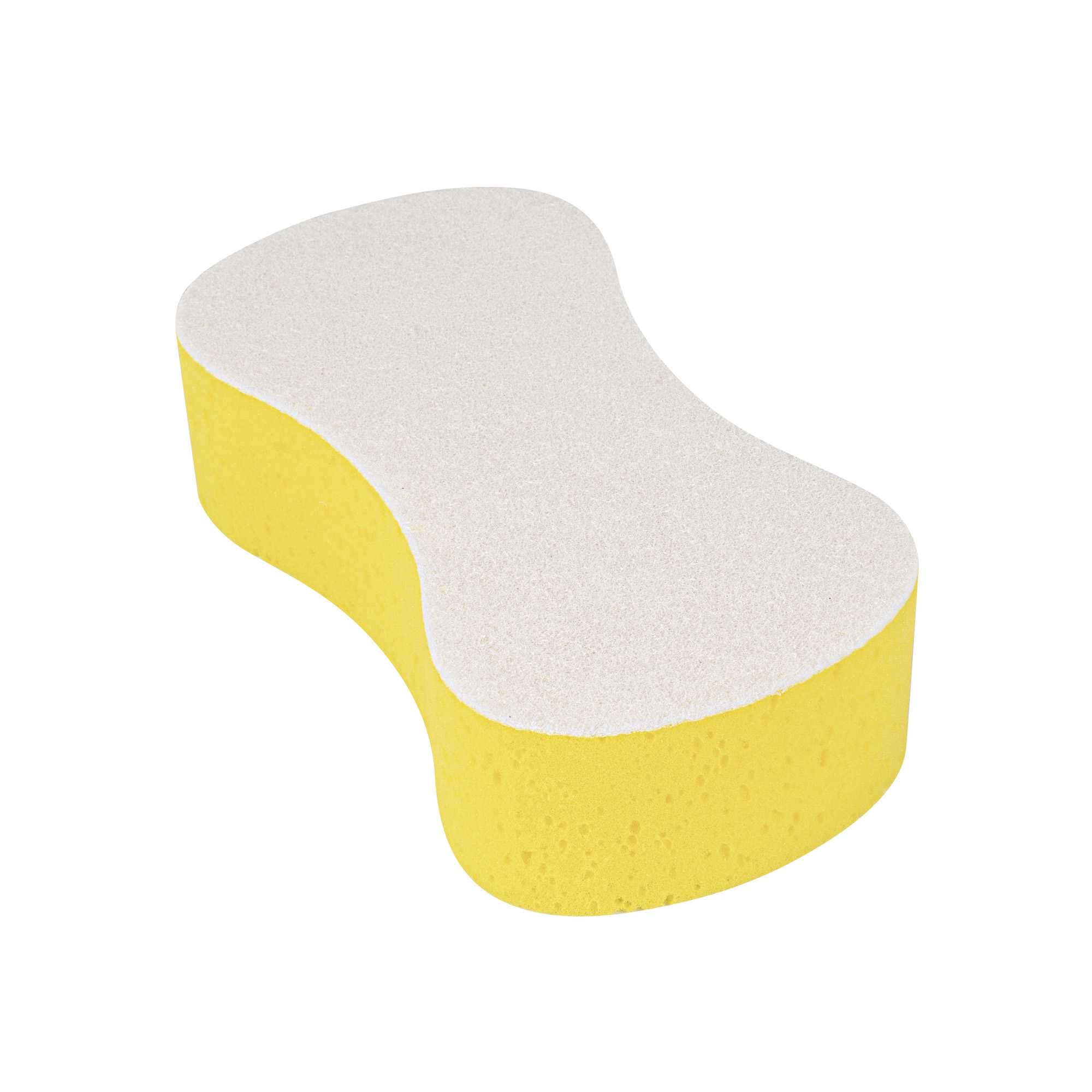 Clean Tek Professional Jumbo Yellow Sponge / White Light-Duty Scouring Pad Combo - 9 1/2" x 5" x 2 3/4" - 1 count box