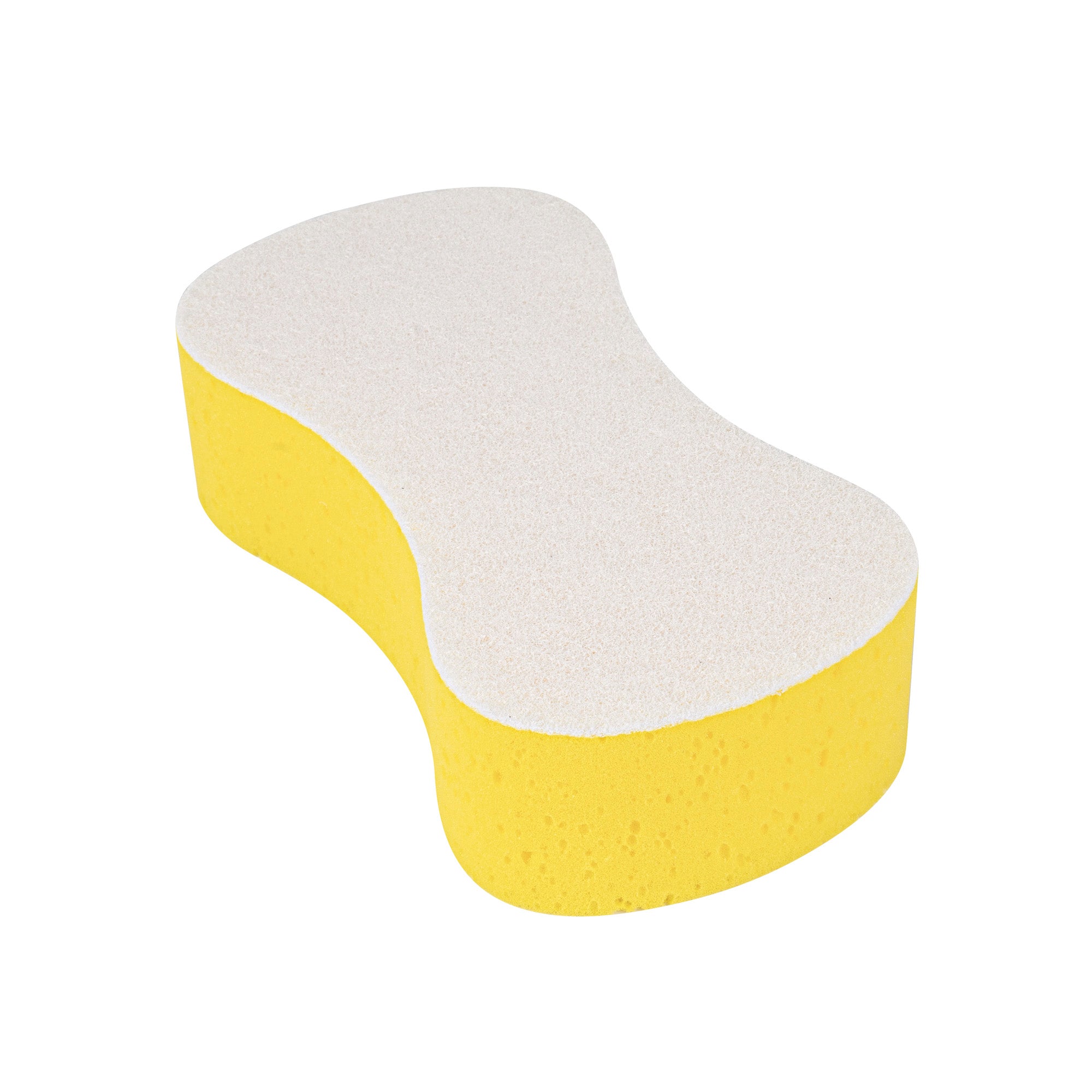 Clean Tek Professional Jumbo Yellow Sponge / White Light-Duty Scouring Pad Combo - 9 1/2" x 5" x 2 3/4" - 100 count box