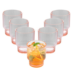Bev Tek 11 oz Pink SAN Plastic Tumbler - Stackable - 6 count box
