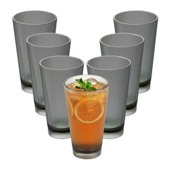 Bev Tek 16 oz Gray SAN Plastic Tumbler - 6 count box