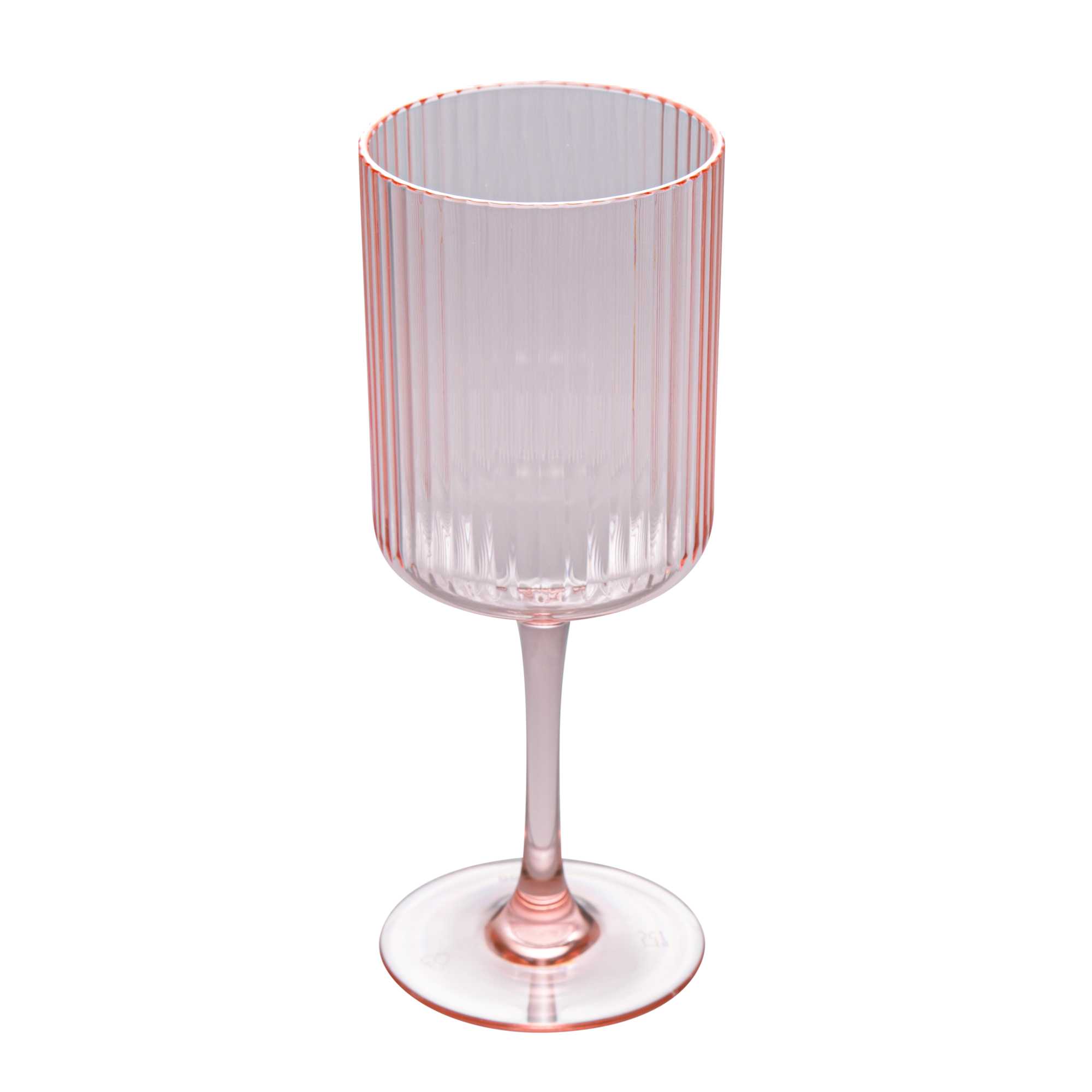 Bev Tek 12 oz Pink SAN Plastic Wine Glass - 48 count box