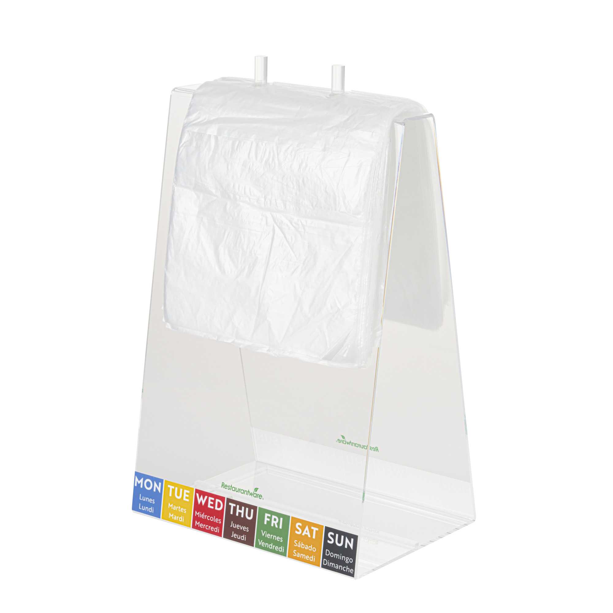Bag Tek Plastic Unprinted Deli Saddle Bag - with Flip Top - 7 1/2" x 7 1/2" - 200 count box