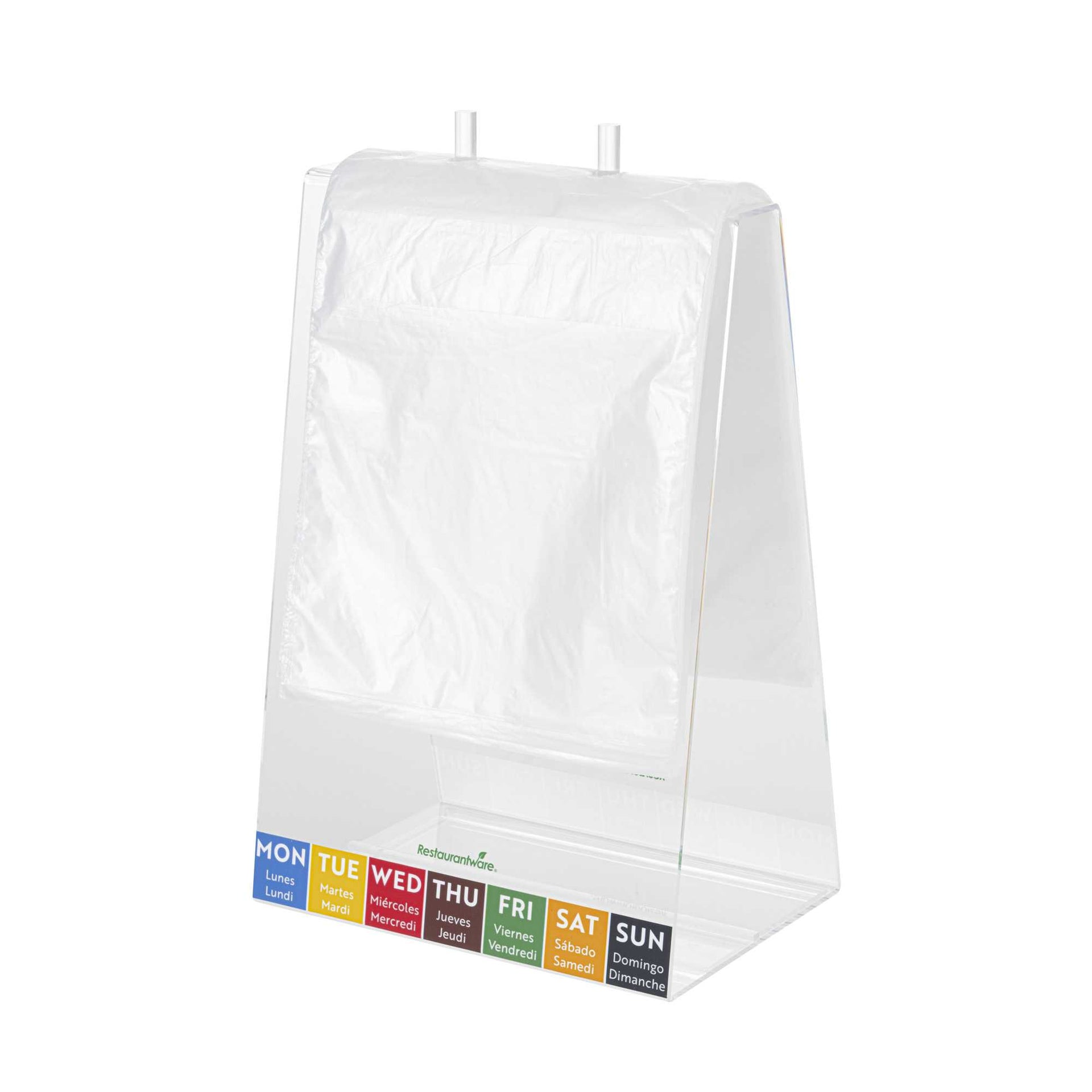 Bag Tek Plastic Unprinted Deli Saddle Bag - with Flip Top - 8" x 10" - 2000 count box