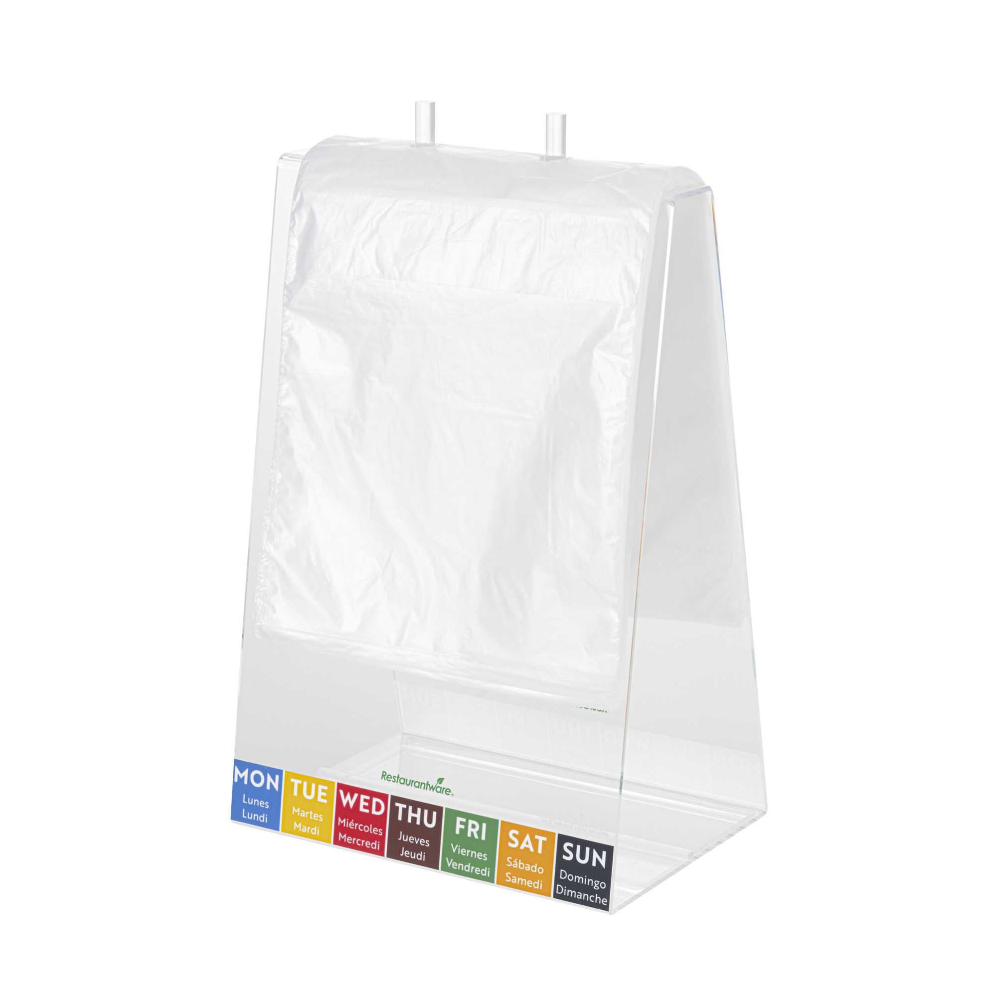 Bag Tek Plastic Unprinted Deli Saddle Bag - with Flip Top - 8" x 10" - 200 count box