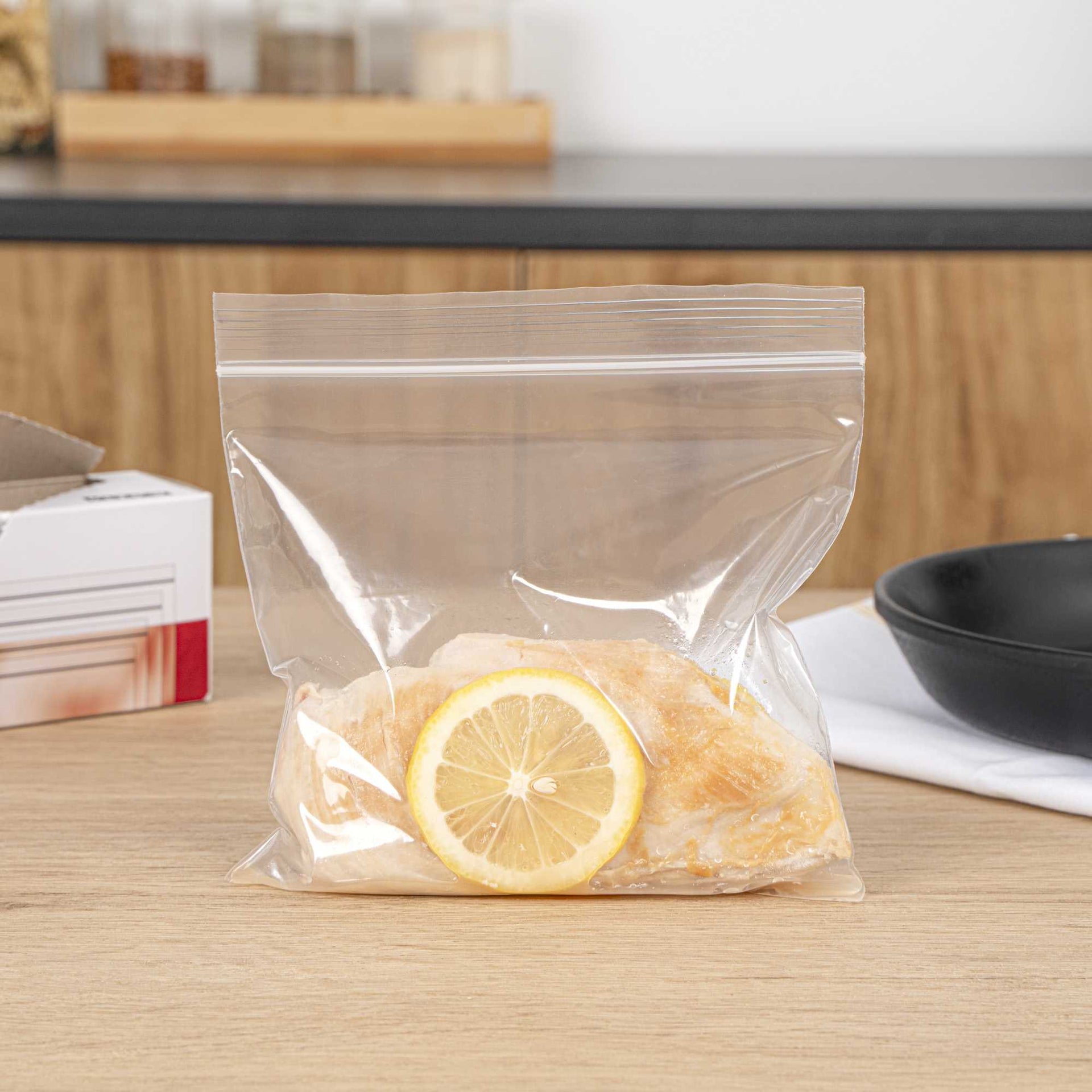 Heat Tek 2 Mil Clear LDPE Zip Top Bag - 6" x 6" - 2000 count box