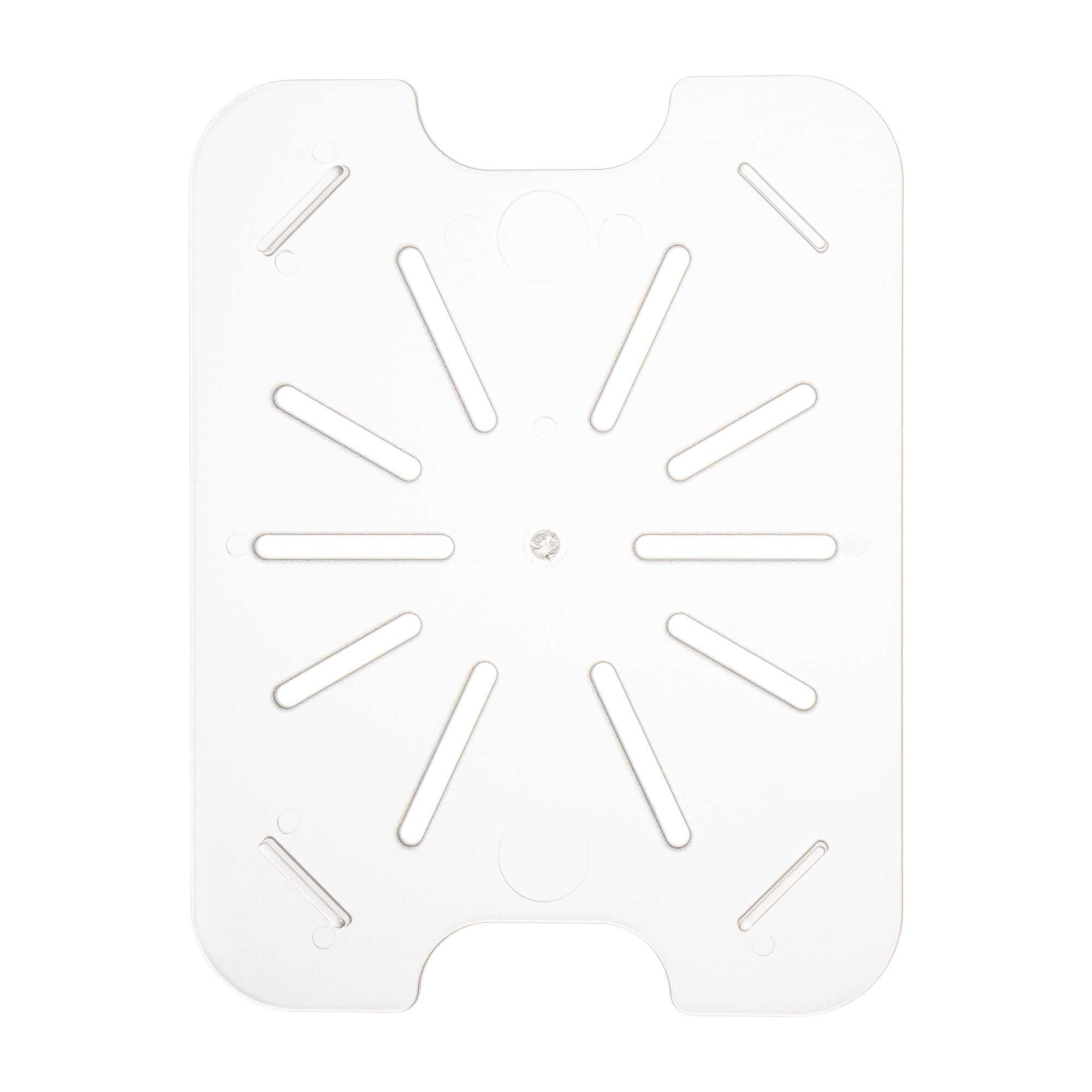 Met Lux 1/2 Size Clear Polycarbonate Drain Tray - 1 count box