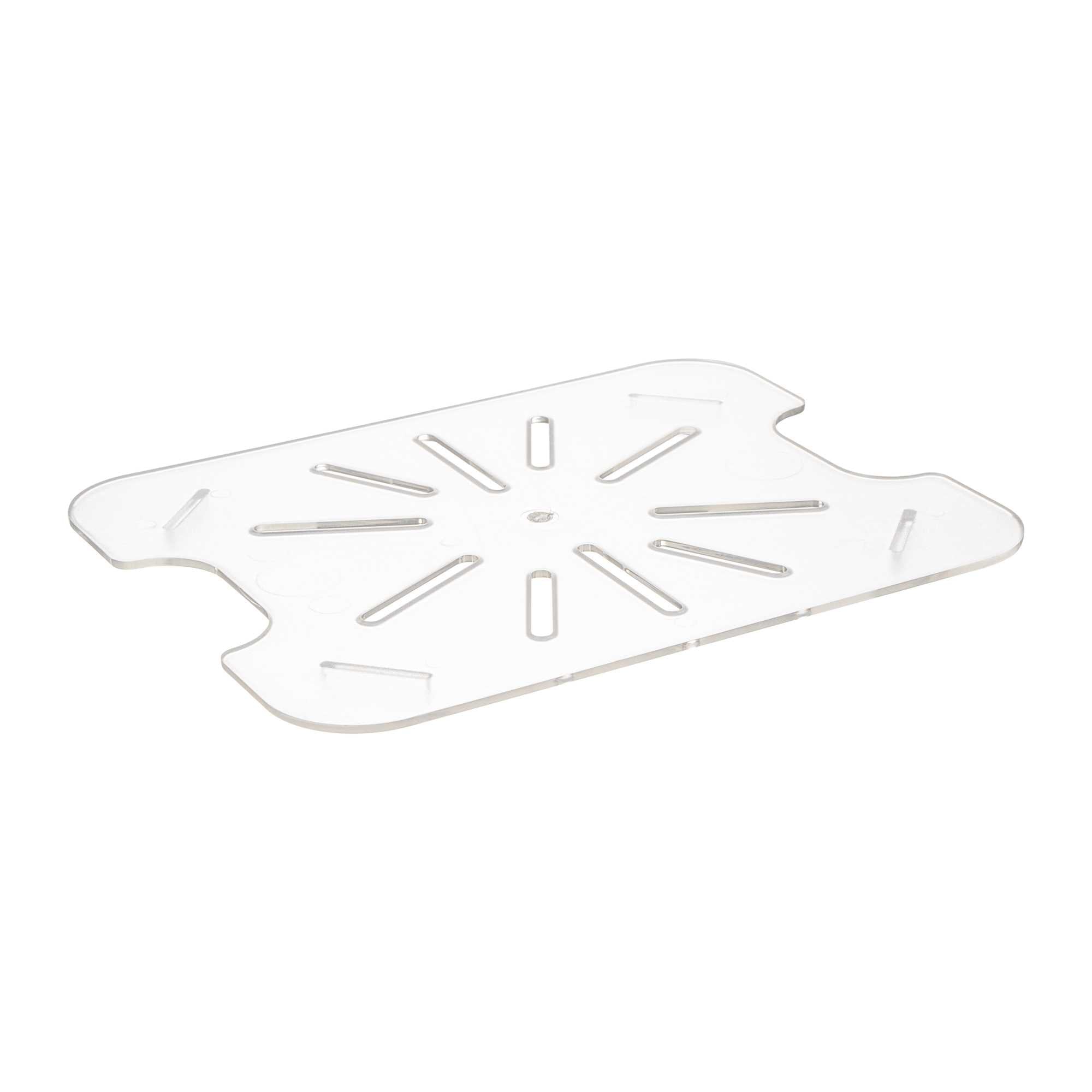 Met Lux 1/2 Size Clear Polycarbonate Drain Tray - 1 count box