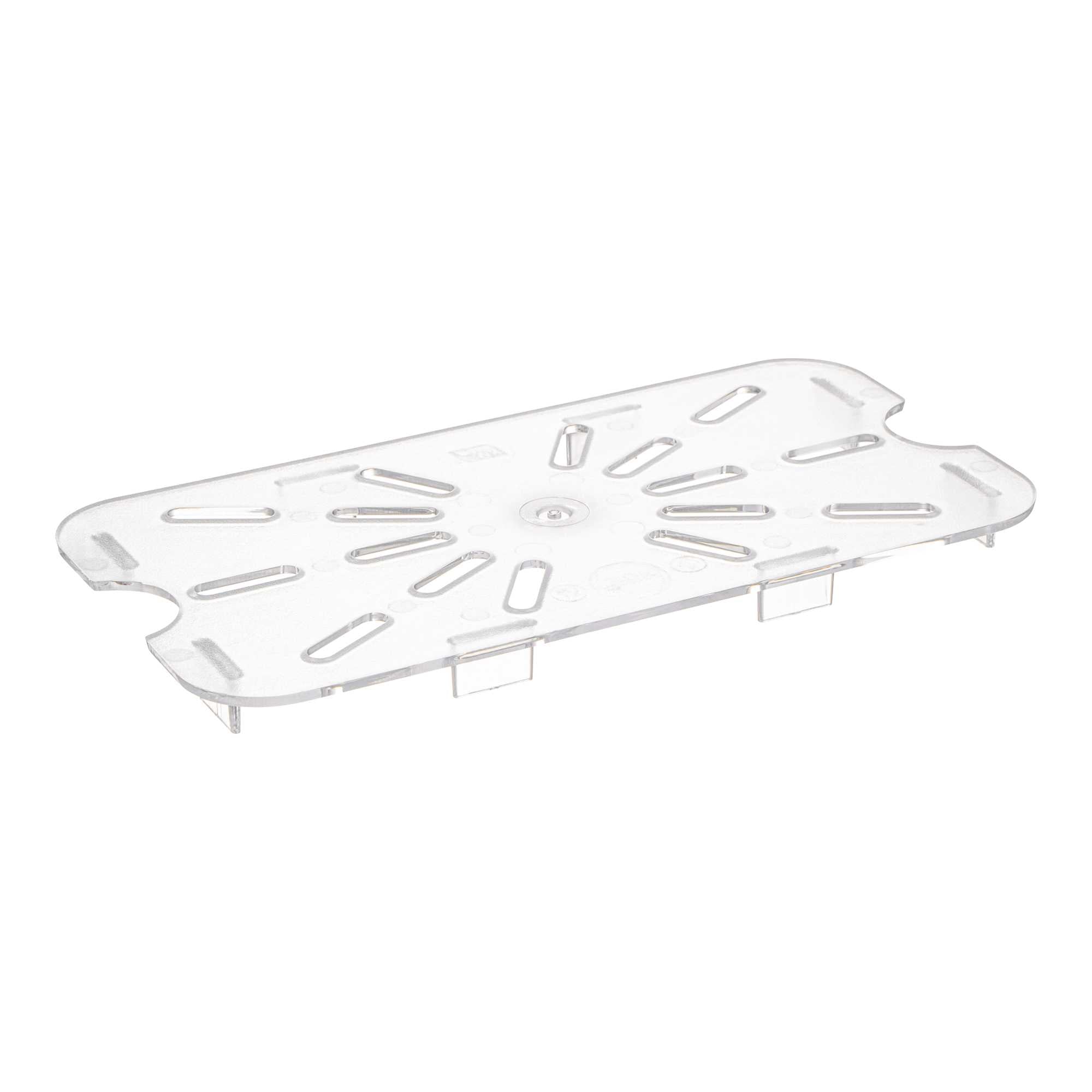 Met Lux 1/4 Size Clear Polycarbonate Drain Tray - 1 count box
