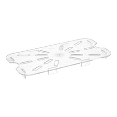 Met Lux 1/4 Size Clear Polycarbonate Drain Tray - 10 count box