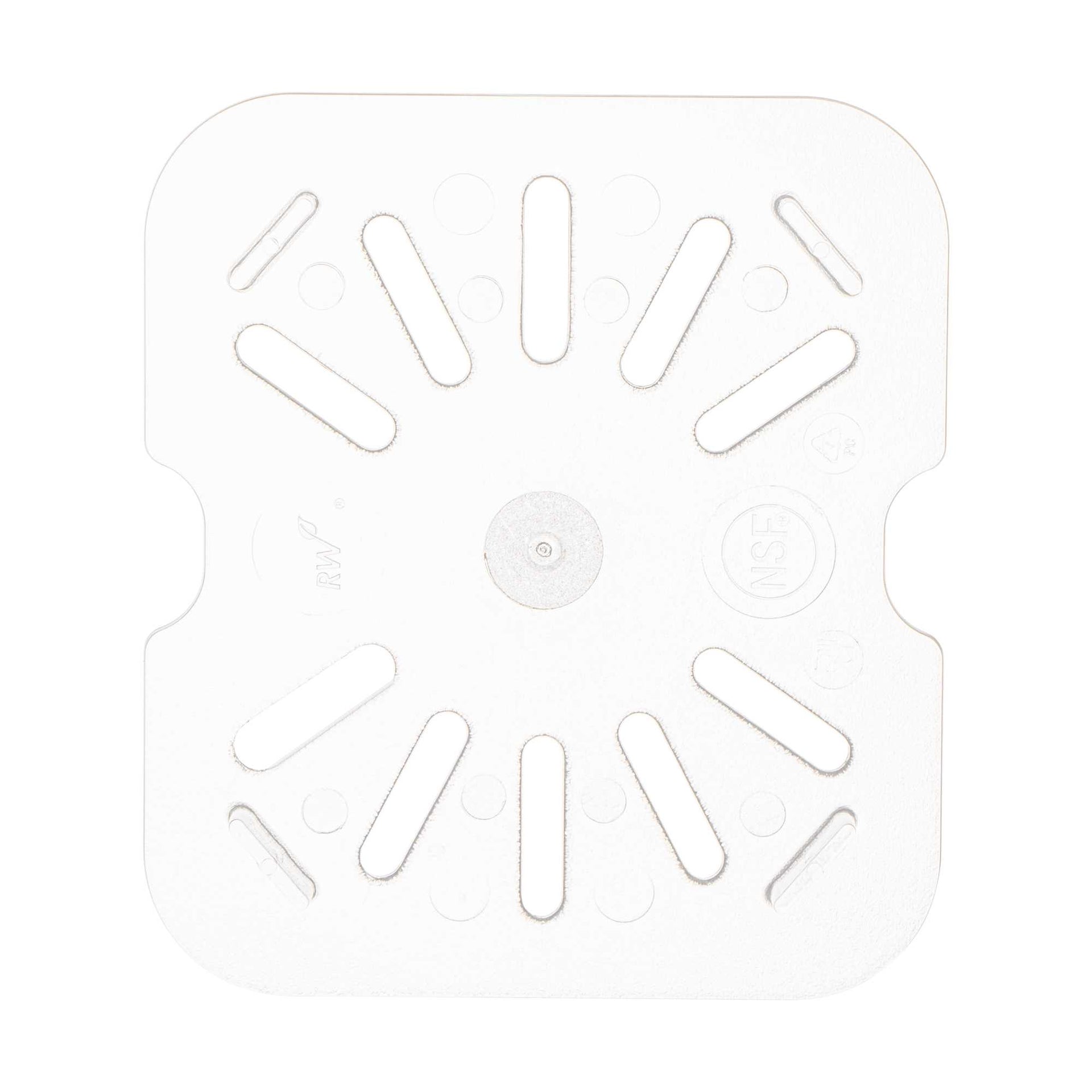 Met Lux 1/6 Size Clear Polycarbonate Drain Tray - 1 count box