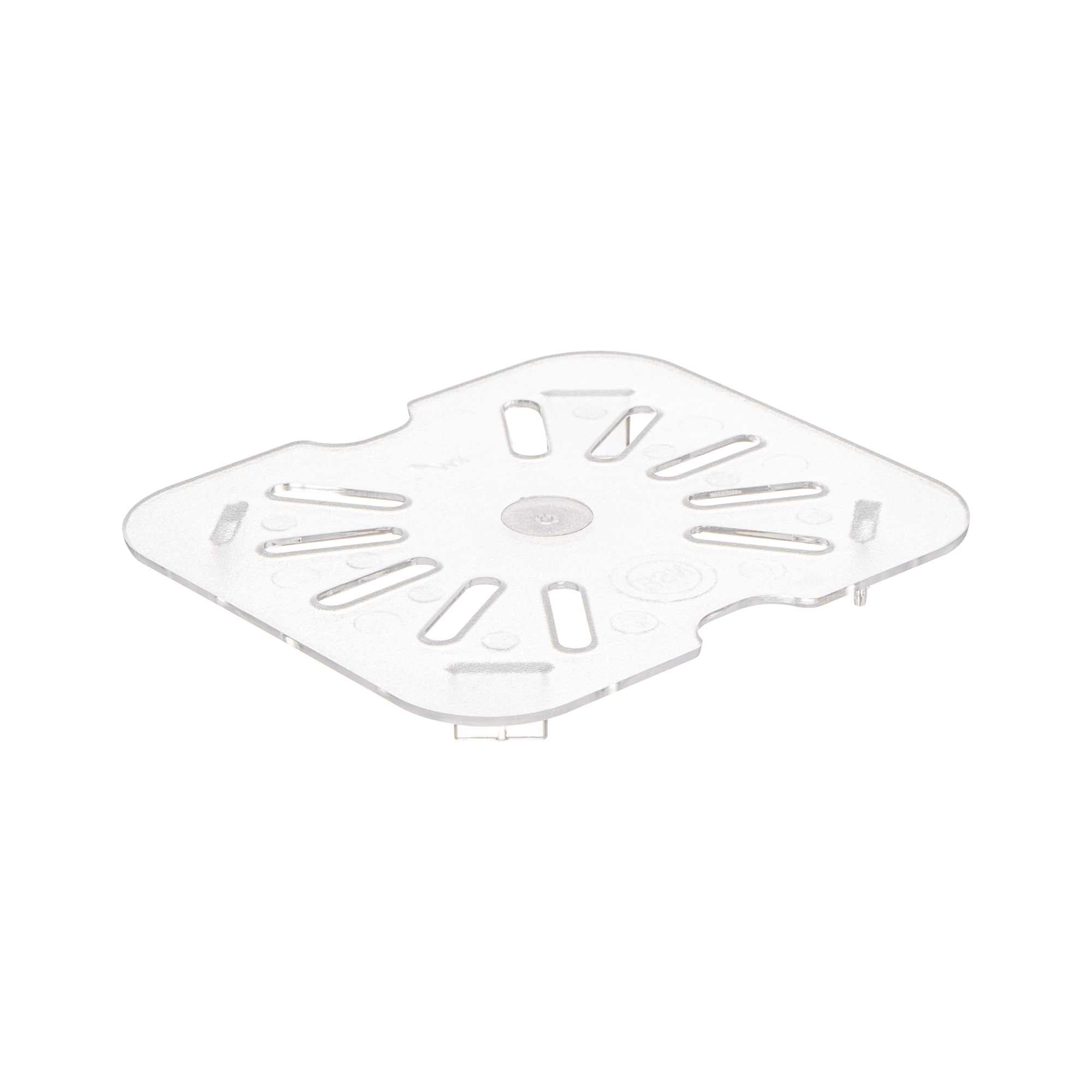 Met Lux 1/6 Size Clear Polycarbonate Drain Tray - 100 count box