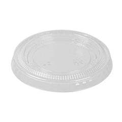 Bio Tek Round Clear PET Plastic Lid - Fits 1 to 4 oz Portion Cups - 2000 count box
