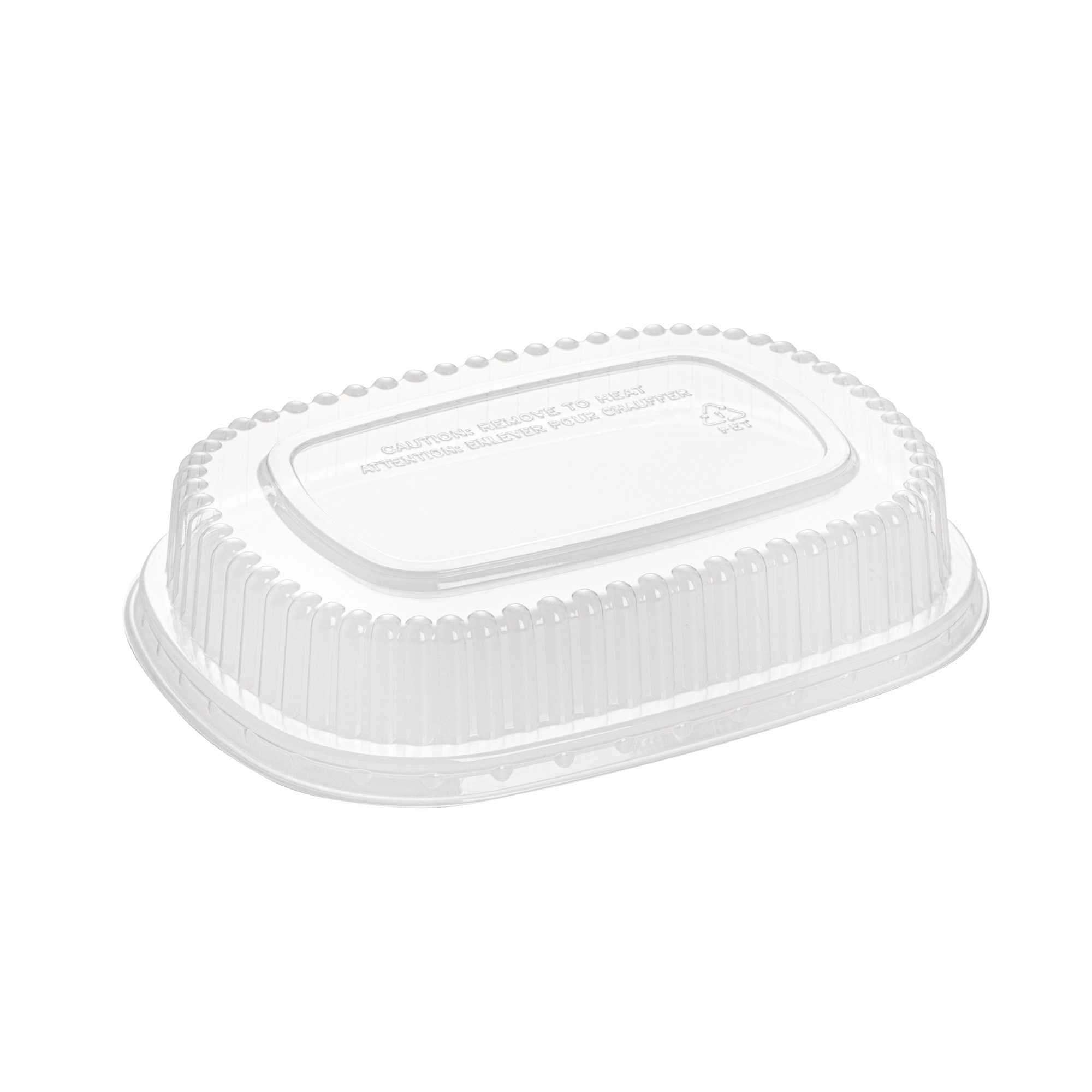 Foil Lux Clear Plastic Lid - Fits 25 oz Foil Take Out Pan - 100 count box