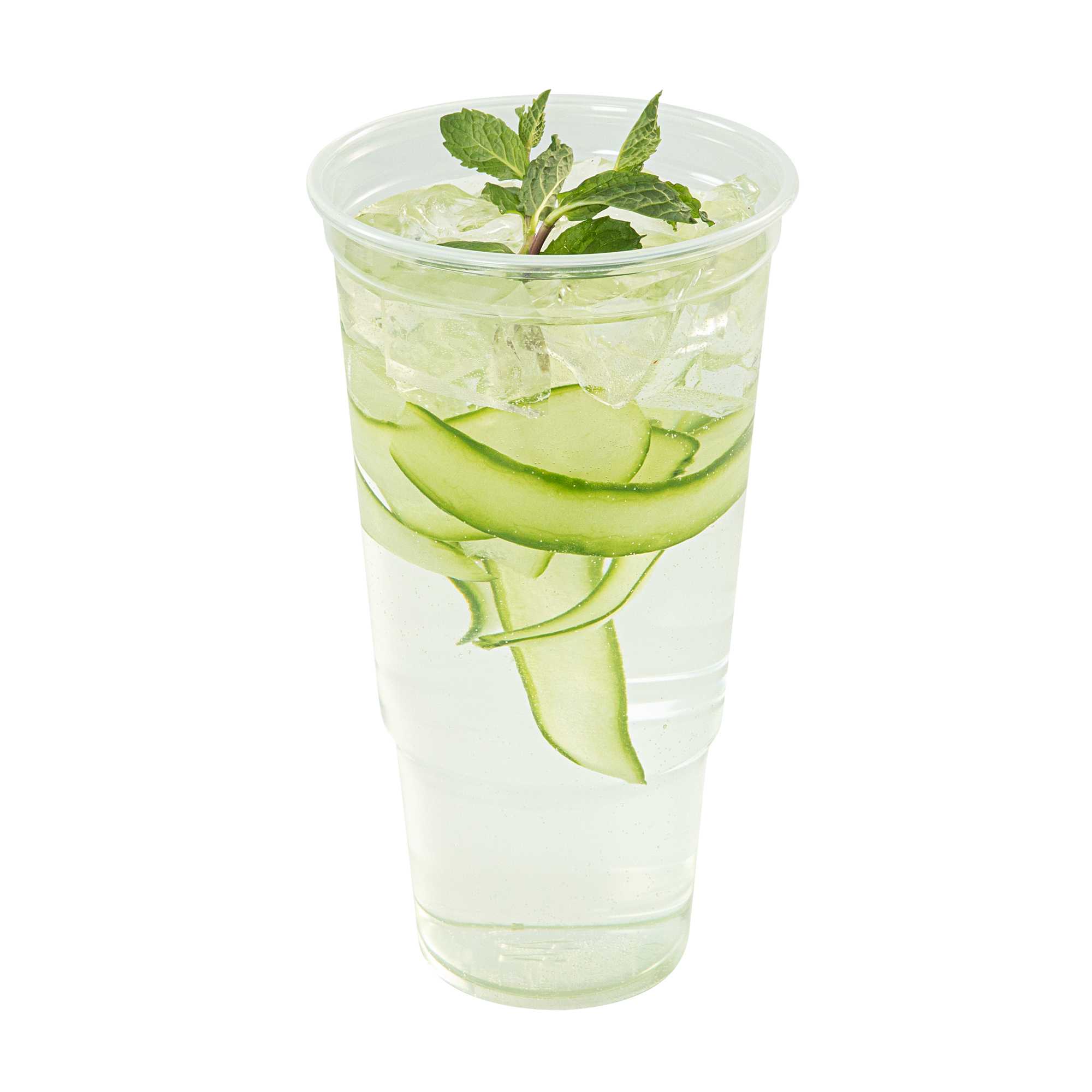 Chef 101 44 oz Clear Plastic Cold Cup - 4 1/2" x 4 1/2" x 8 1/4" - 500 count box