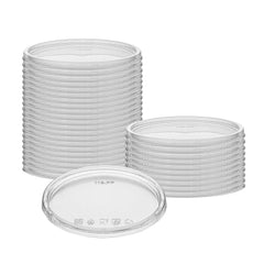 SustainaLite Clear Plastic Lid - Fits 8, 12, 16, 24 and 32 oz Deli Containers - 50 count box
