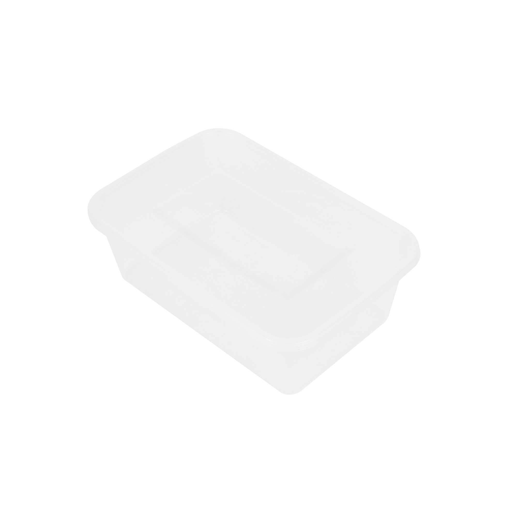 SustainaLite 51 oz Rectangle Clear Plastic Food Container - with Lid, Microwavable - 6 3/4" x 4" x 2 3/4" - 150 count box