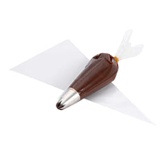 Pastry Tek Clear Plastic Disposable Pastry Piping Bag - 100 Bags / Roll - 12