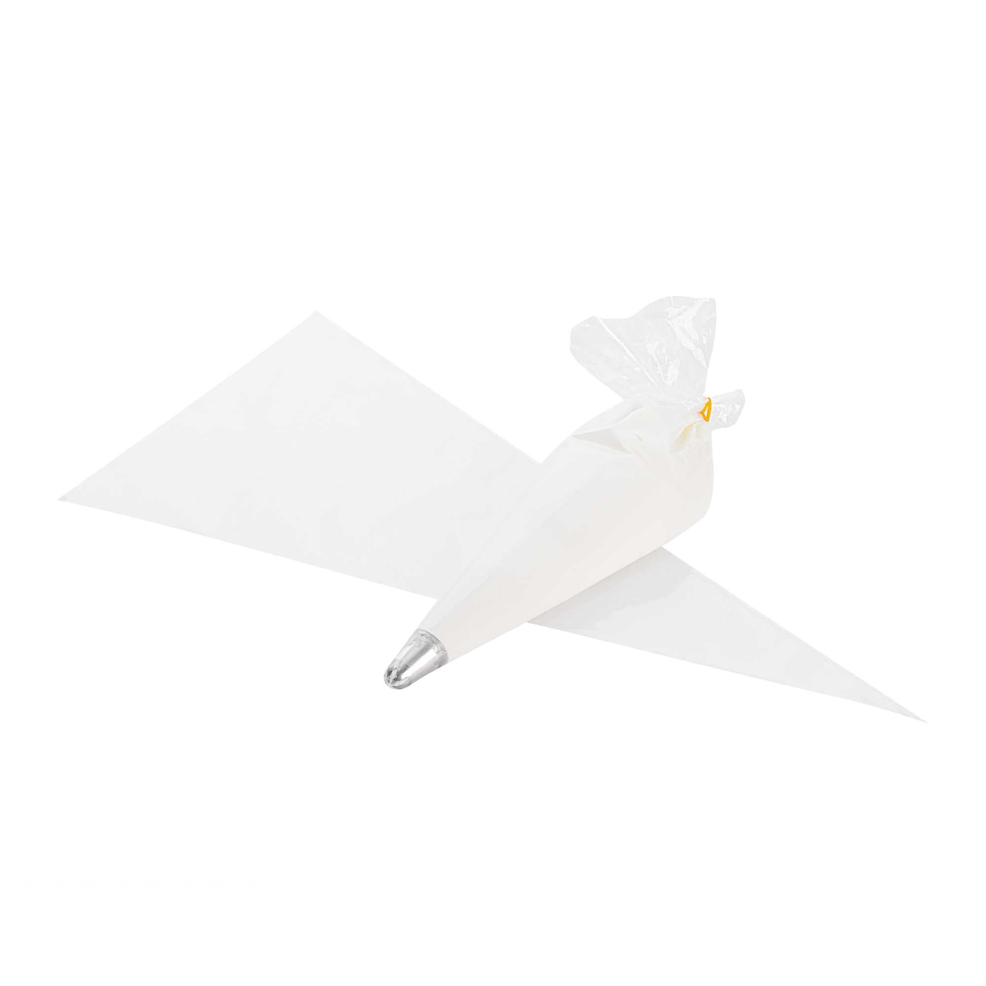 Pastry Tek Clear Plastic Disposable Pastry Piping Bag - 100 Bags / Roll - 24" - 1 count box