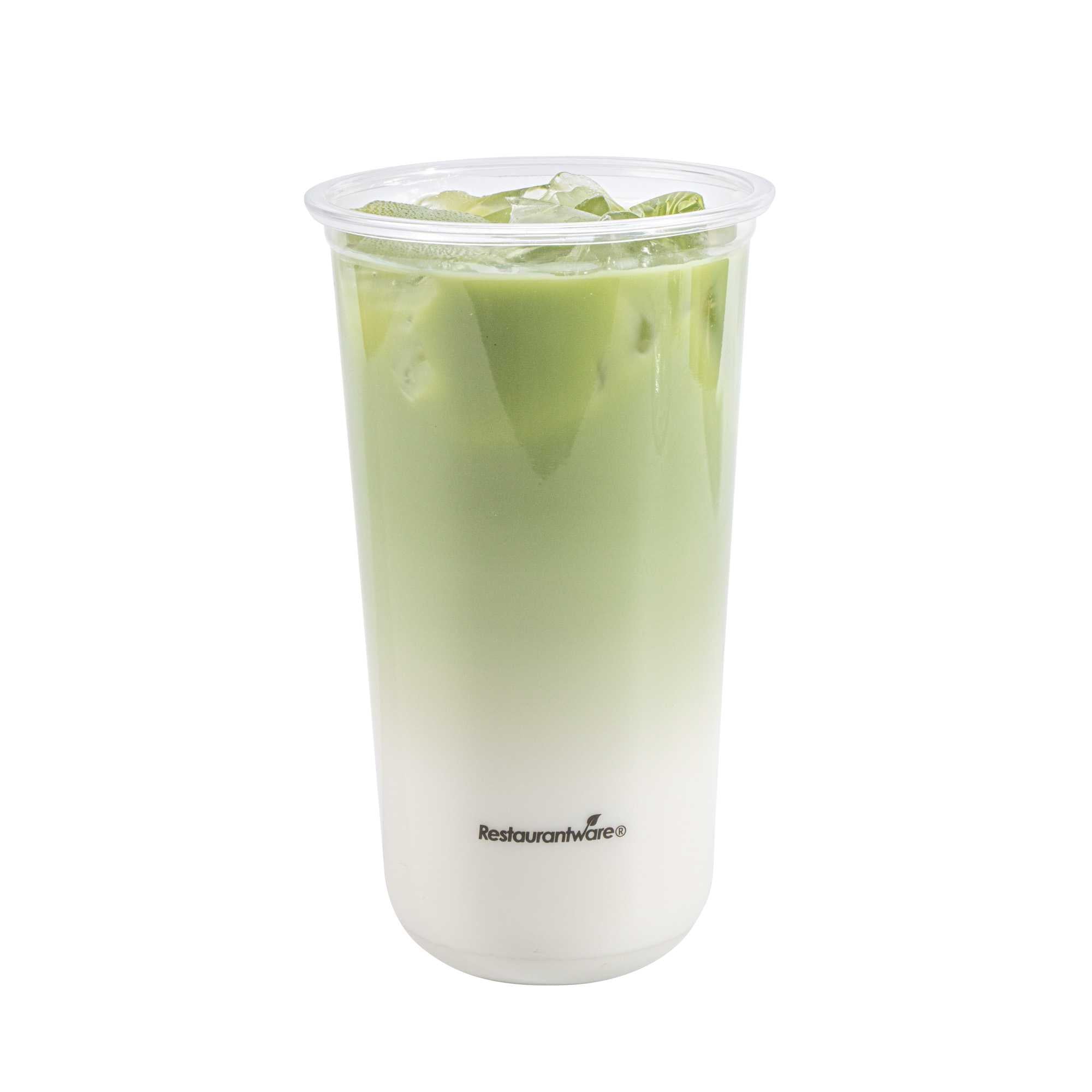 Visage 20 oz U-Shape Clear PET Plastic Drinking Cup - Rounded Bottom 3 1/2" x 3 1/2" x 6" - 1000 count box