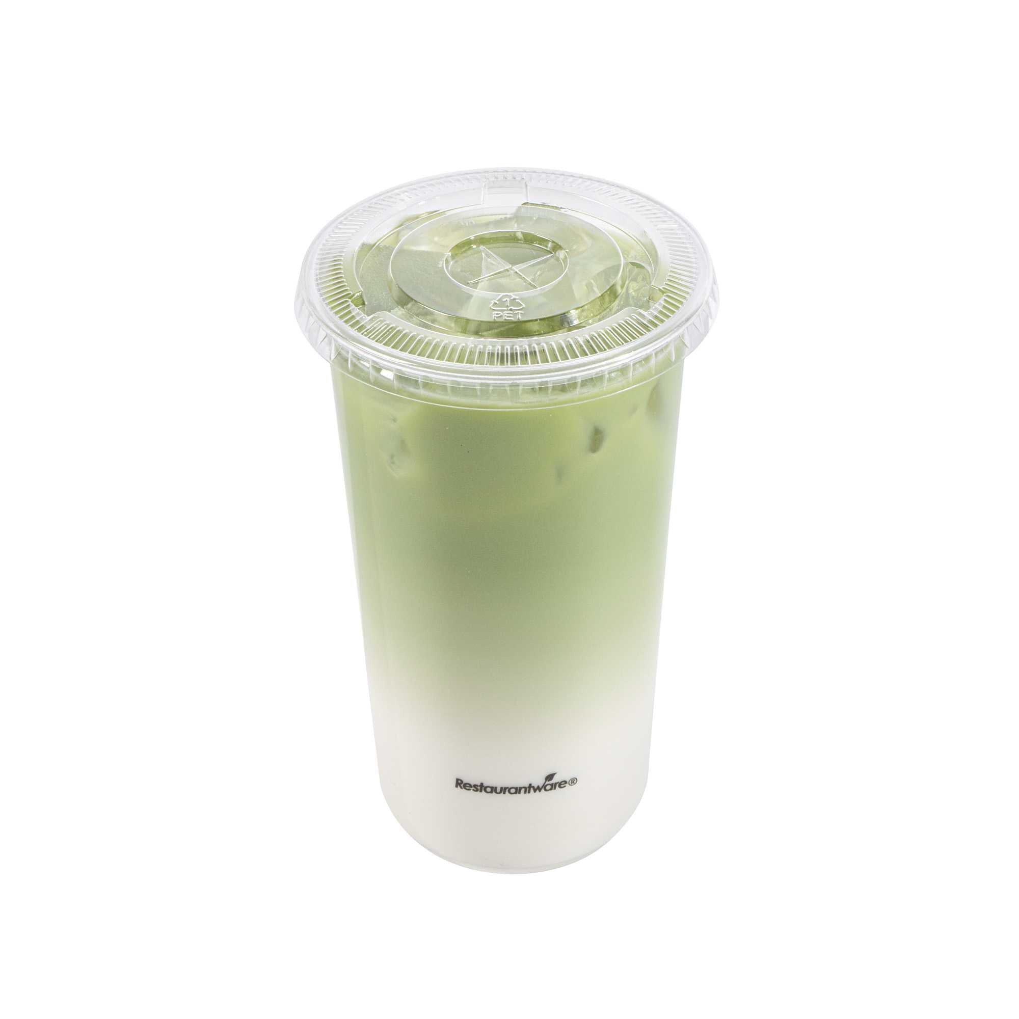 Visage Round Clear PET Plastic Flat Lid - Fits 12, 16, and 20 oz Drinking Cups - 3 3/4" x 3 3/4" - 50 count box
