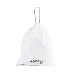 Clean Tek Professional 13 gal White Plastic Trash Can Liner - Medium Density, Drawstring Closure - 28