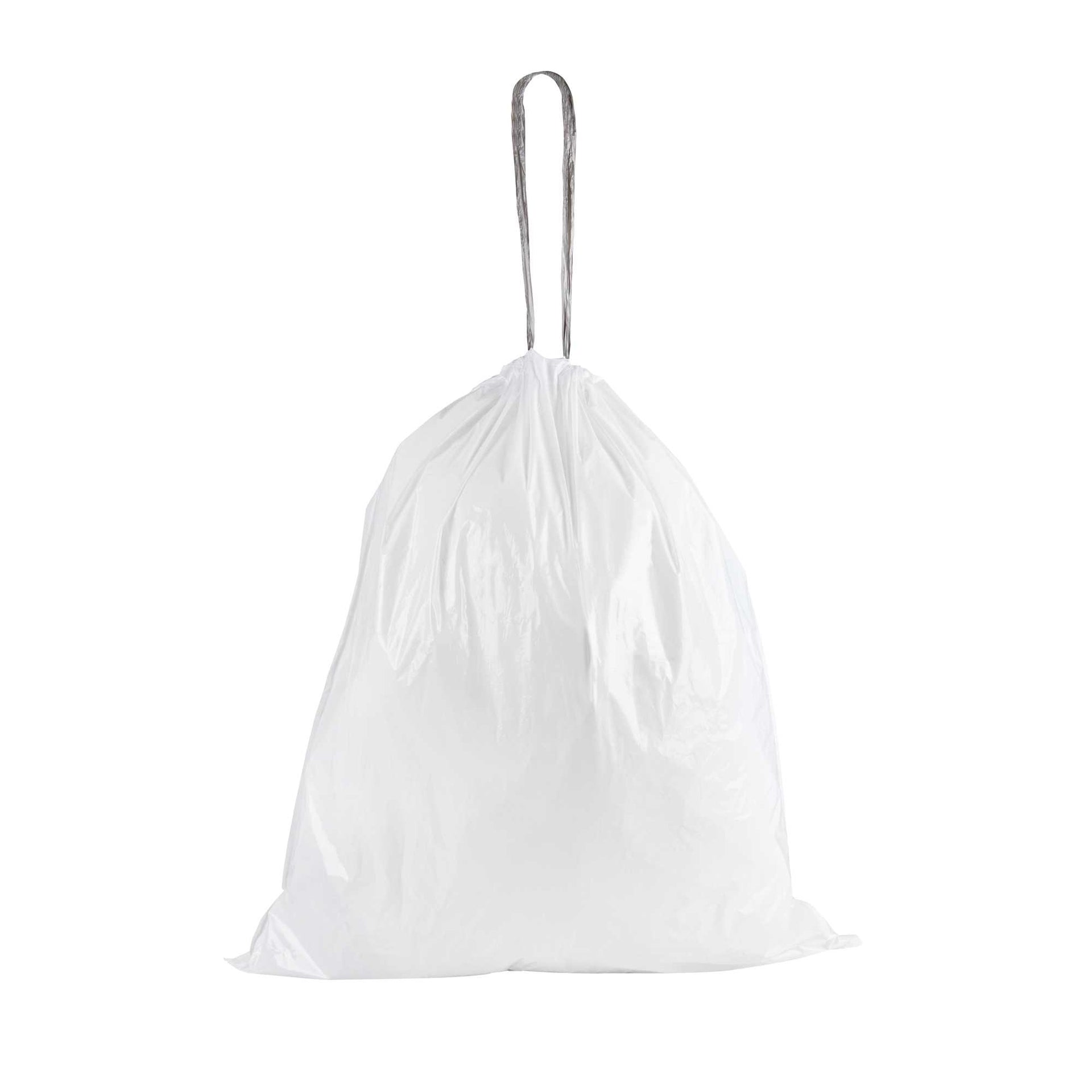 Clean Tek Professional 44 gal White Plastic Trash Can Liner - Heavy Duty, Low Density, Drawstring Closure - 41" x 37" - 100 count box