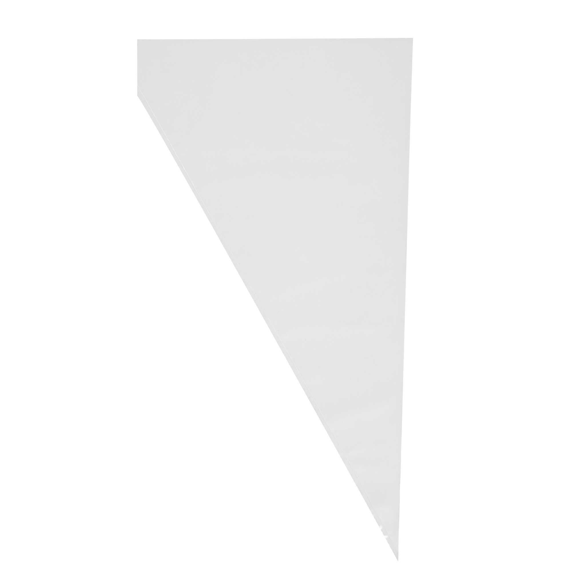 Pastry Tek Clear Plastic Disposable Pastry Piping Bag - 100 Bags / Roll, Angled Edge - 18" - 1 count box