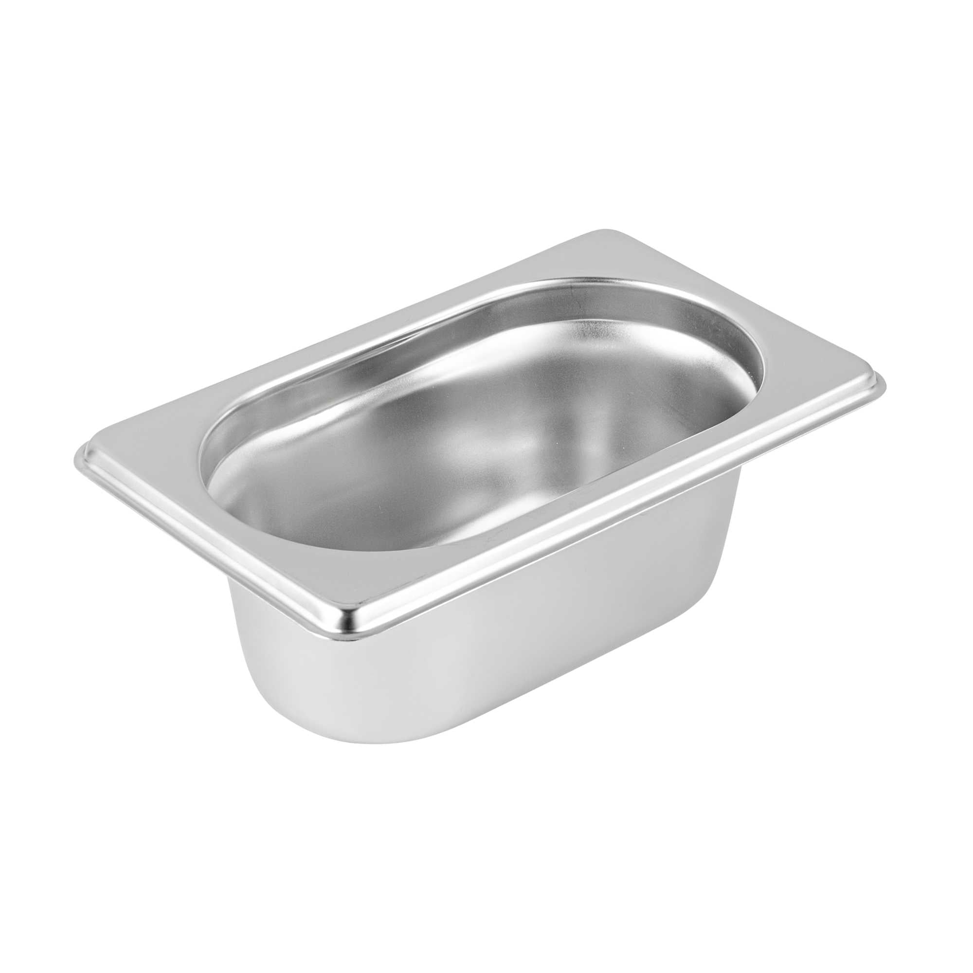 Met Lux Rectangle Stainless Steel 1/9 Size Steam Table Pan 2.5 Inch Deep - Anti Jam - 1 count box