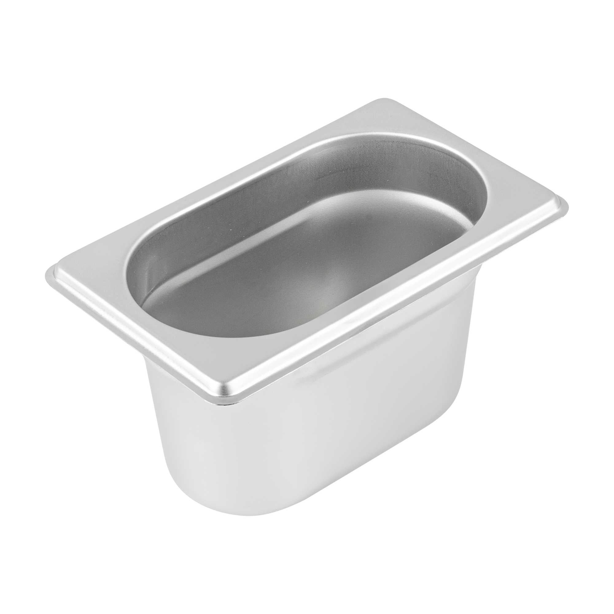 Met Lux Rectangle Stainless Steel 1/9 Size Steam Table Pan 4 Inch Deep - Anti Jam - 1 count box