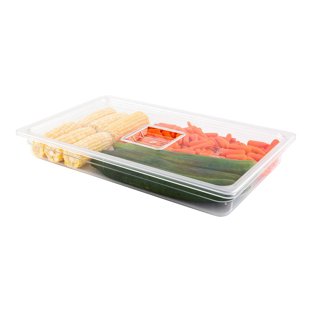 Plastic Cold Food Storage Container Lid - Rectangle - Clear - Full Size ...