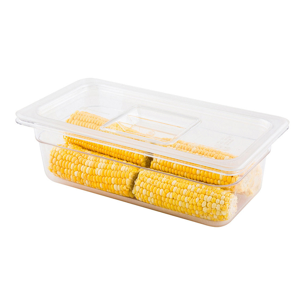 Plastic Cold Food Storage Container Lid - Rectangle - Clear - Full Size ...