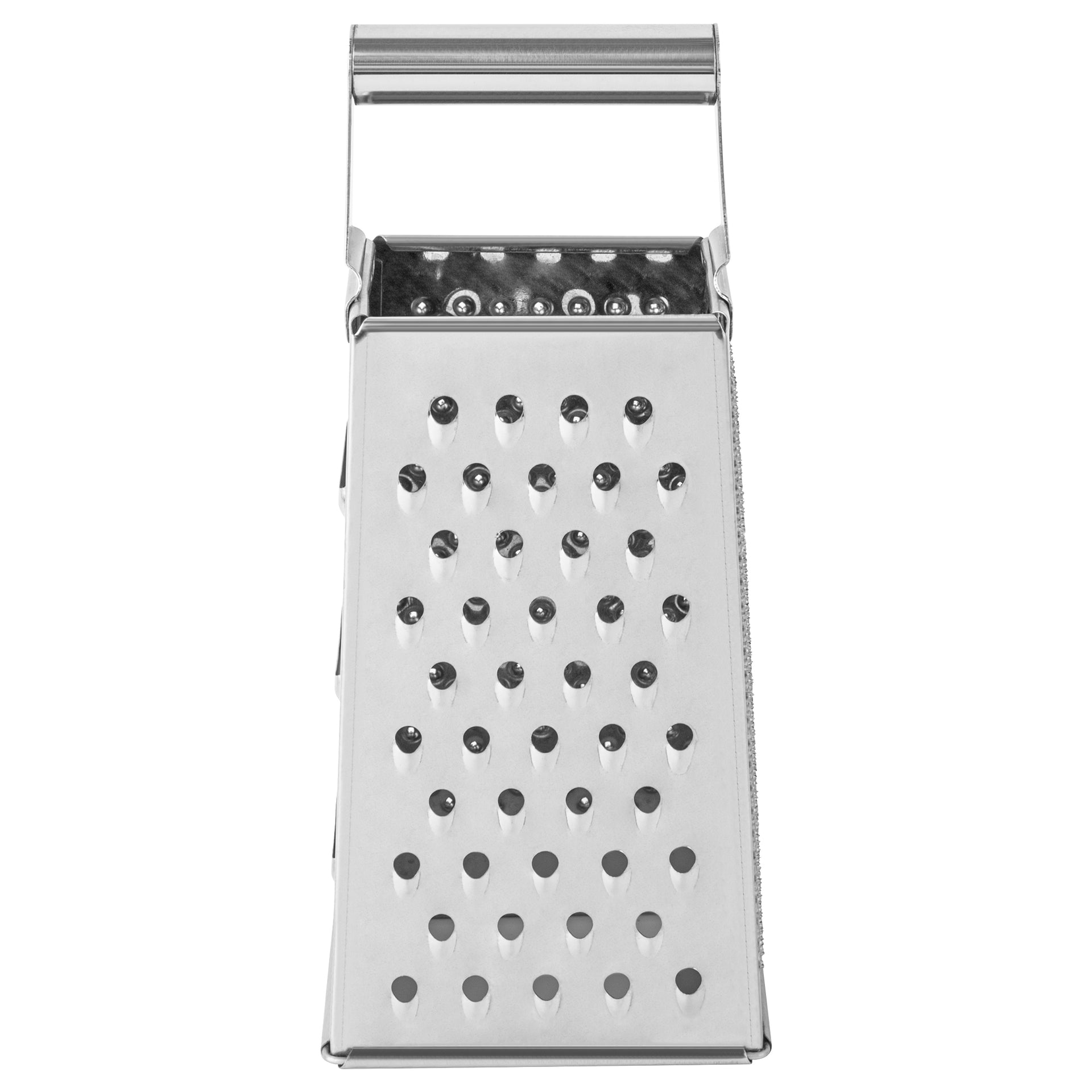 Met Lux Stainless Steel Heavy-Duty Four-Sided Cheese Grater - 4 1/4" x 3 1/4" x 10" - 1 count box